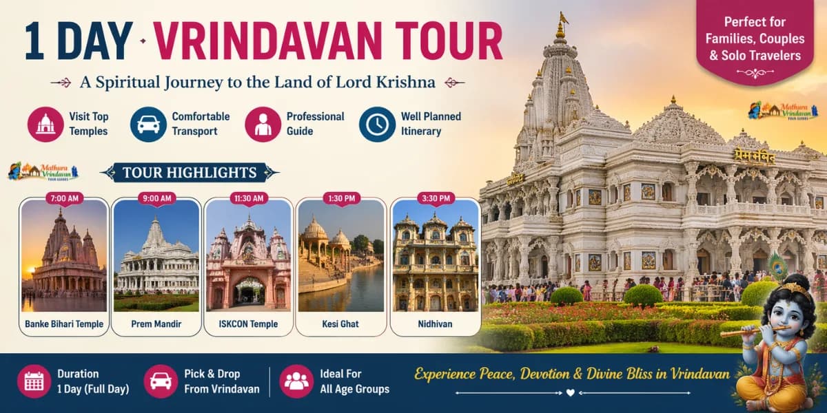 1 Day Vrindavan Darshan — Ayodhya Varanasi tour package