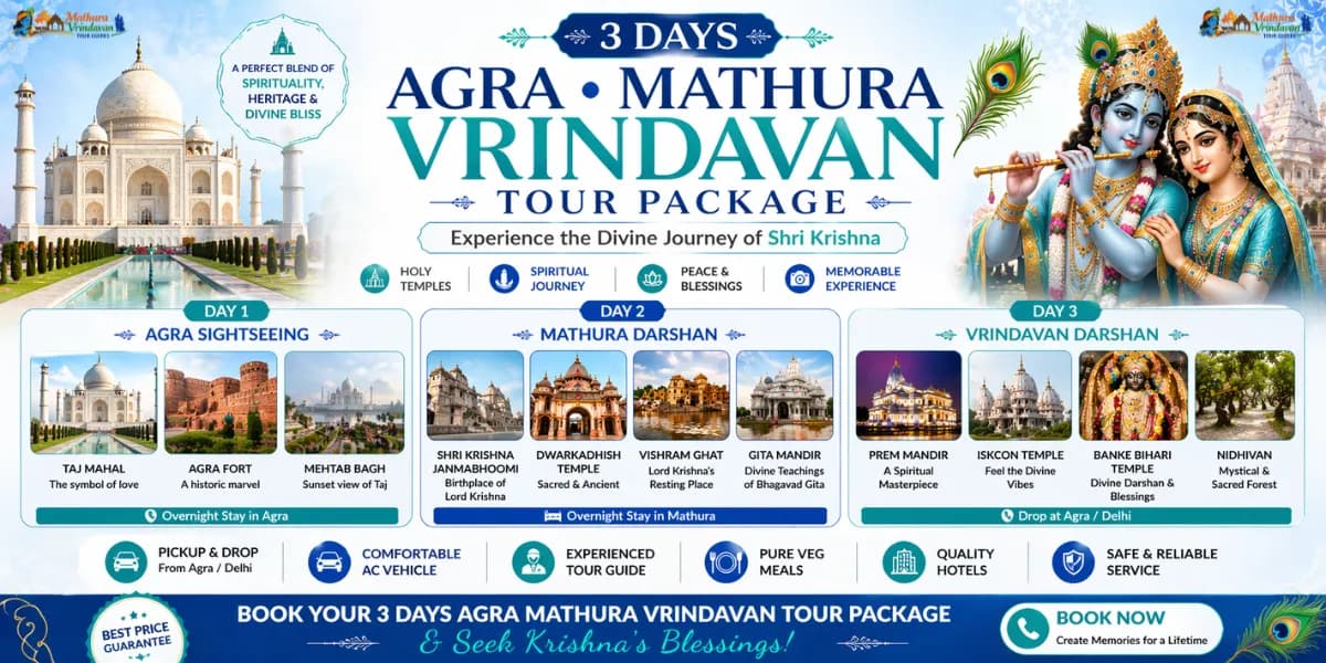 3 Days Agra Mathura Vrindavan Tour Package — Ayodhya Varanasi tour package