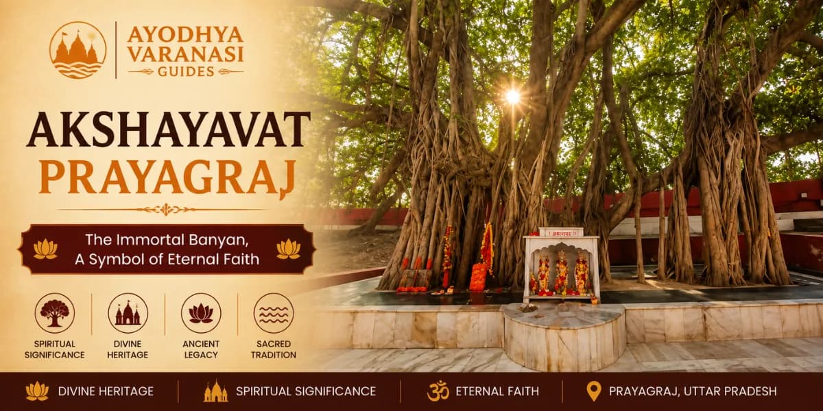 Akshayavat, Prayagraj — the immortal banyan tree within the underground Patalpuri Temple at Prayagraj Fort