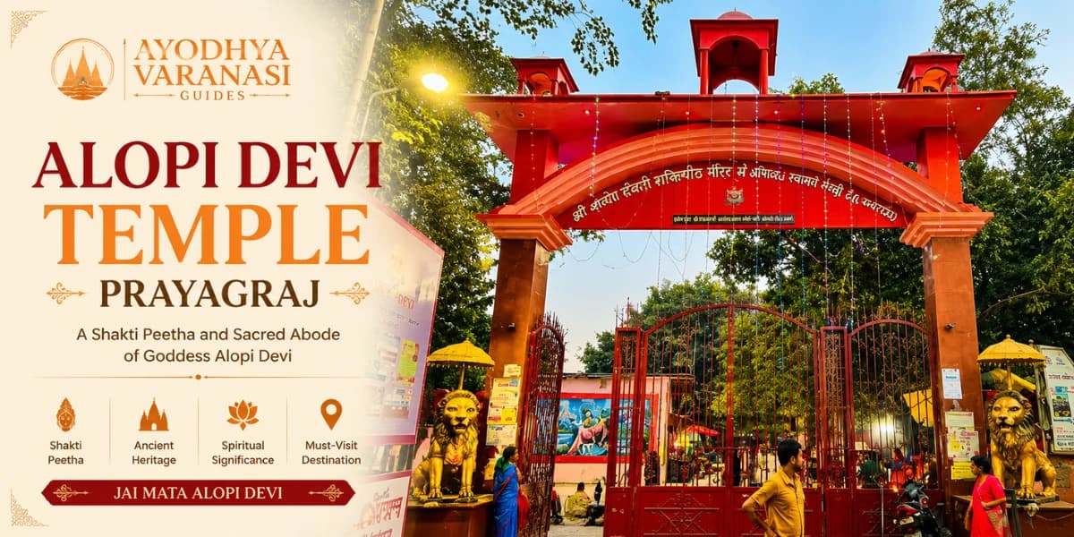 Alopi Devi Mandir, Alopibagh, Prayagraj — the Shakti Peeth where a wooden cradle is worshipped in place of an idol