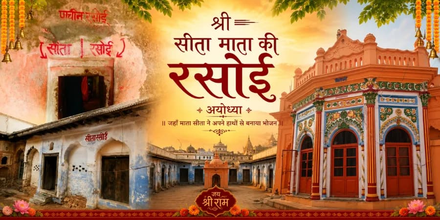 Sita Ki Rasoi temple, Ayodhya — the sacred kitchen of Goddess Sita with symbolic utensils
