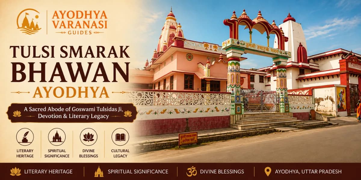 Tulsi Smarak Bhawan, Ayodhya — the memorial to Goswami Tulsidas, where a Ramlila is performed free every evening