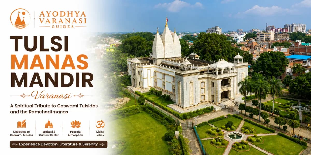 Tulsi Manas Mandir, Varanasi — the white marble temple where the entire Ramcharitmanas is inscribed on the walls
