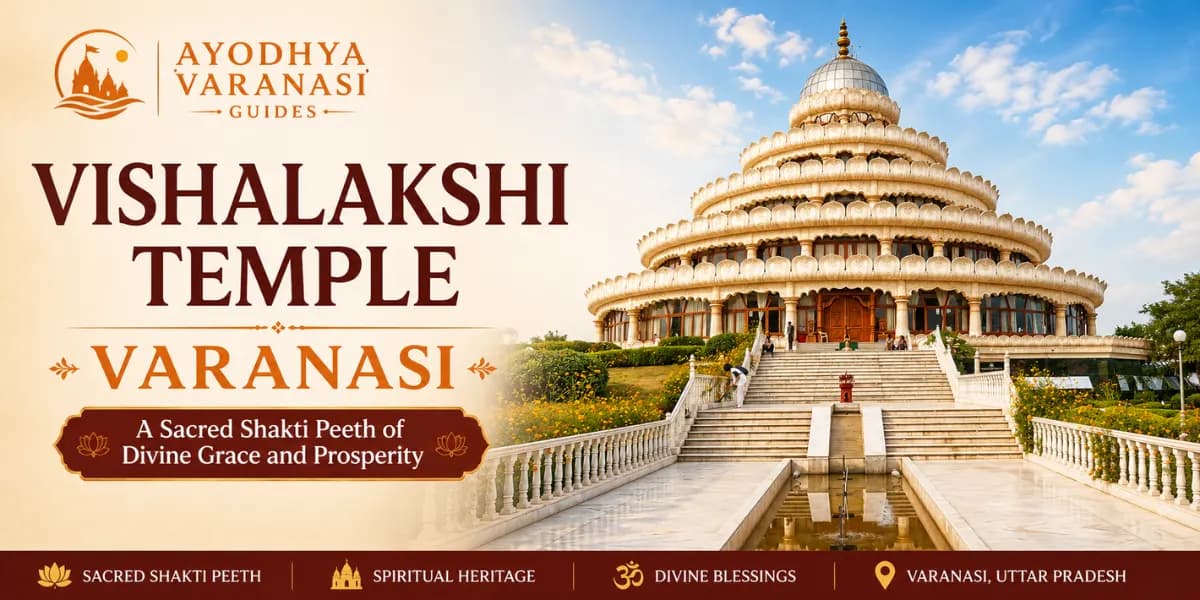 Vishalakshi Temple at Mir Ghat, Varanasi — the Shakti Peetha of the wide-eyed goddess, in South Indian style