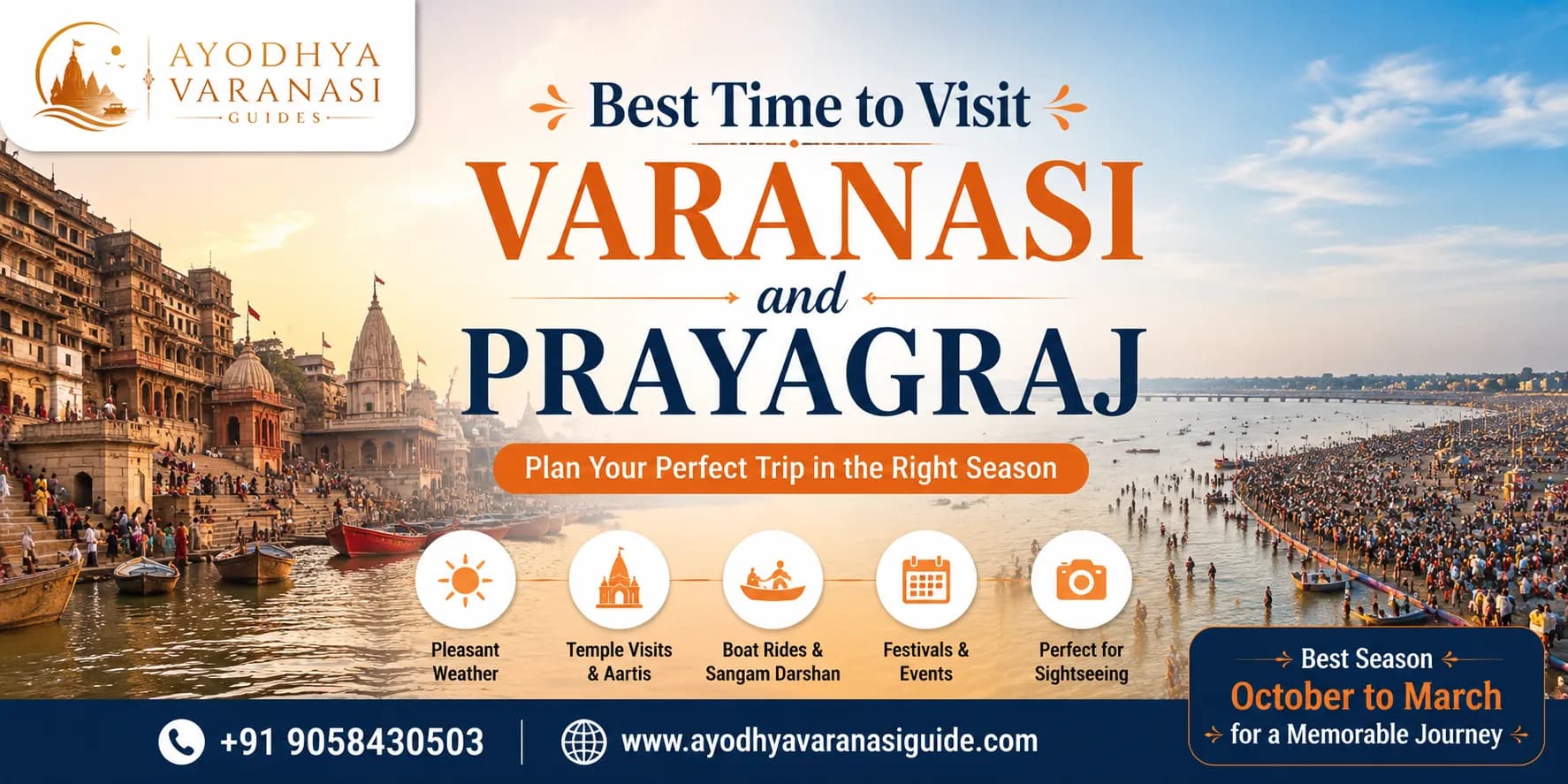 Best Time to Visit Varanasi and Prayagraj – Complete Travel Guide for Weather, Festivals & Sightseeing | Ayodhya Varanasi Guides