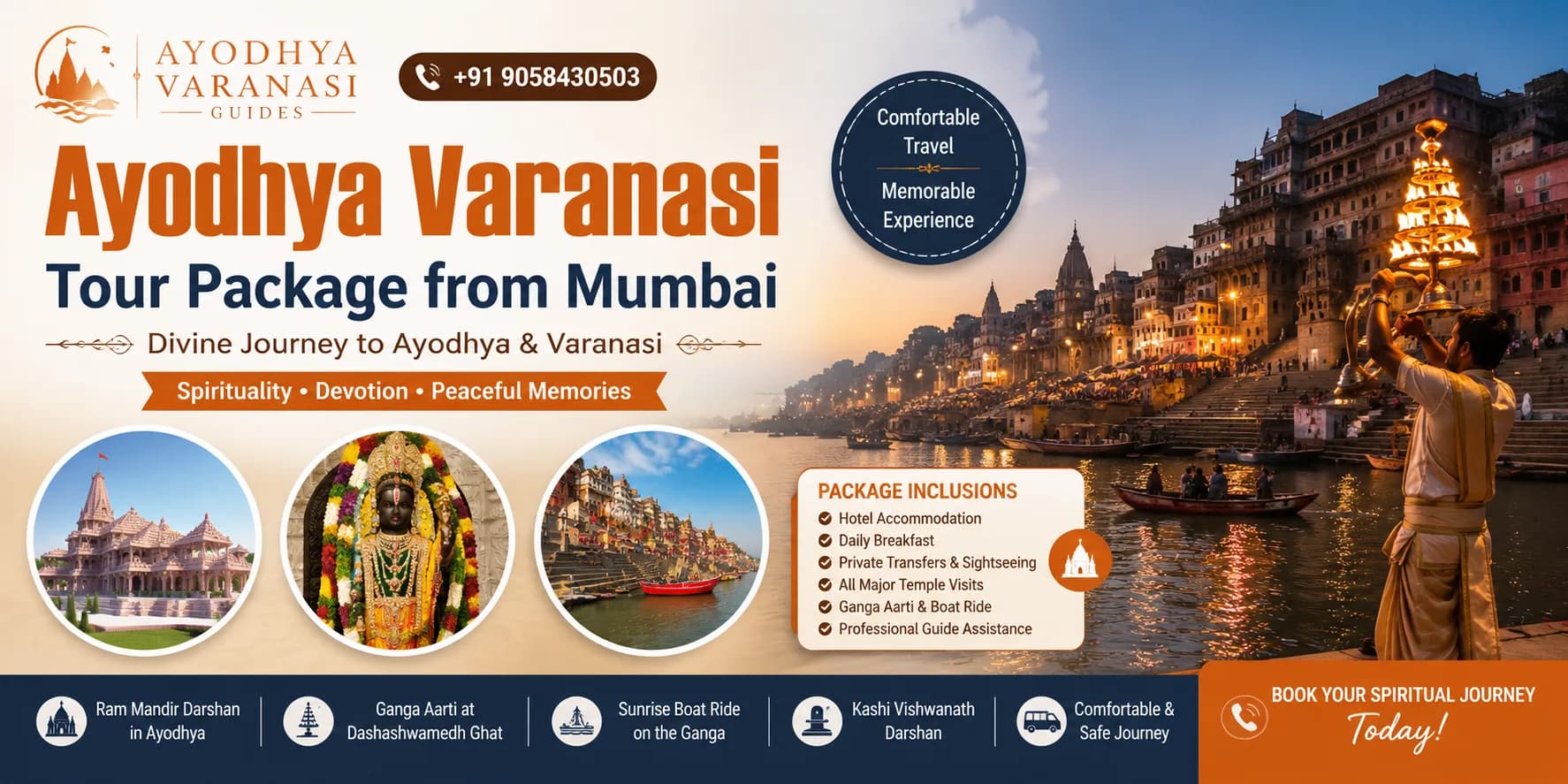 Ayodhya Varanasi Tour Package from Mumbai with Ram Mandir and Ganga Aarti