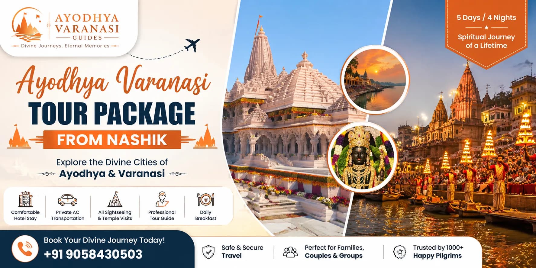 Ayodhya Varanasi Tour Package from Nashik with Ram Mandir and Ganga Aarti
