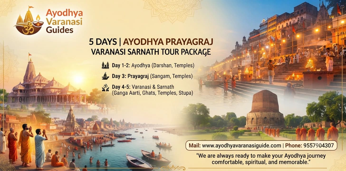 5 Days Ayodhya Prayagraj Varanasi Sarnath Tour Package