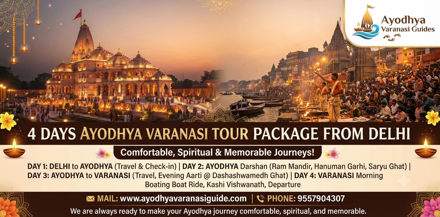 4 Days Ayodhya Varanasi Tour Package from Delhi