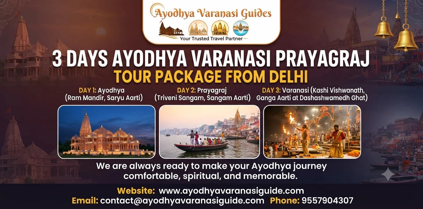 3 Days Ayodhya Varanasi Prayagraj Tour Package from Delhi