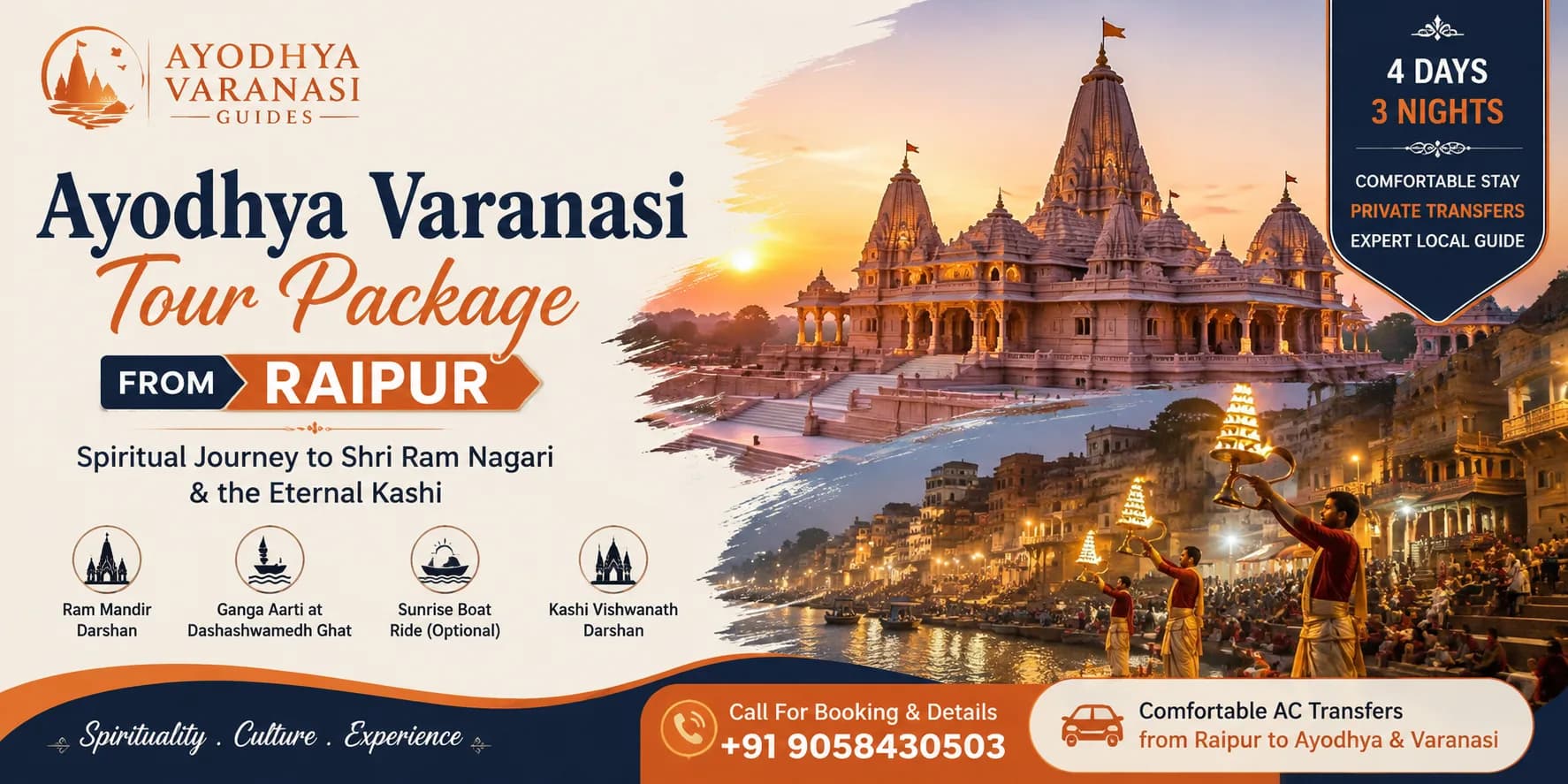 Ayodhya Varanasi Tour Package from Raipur