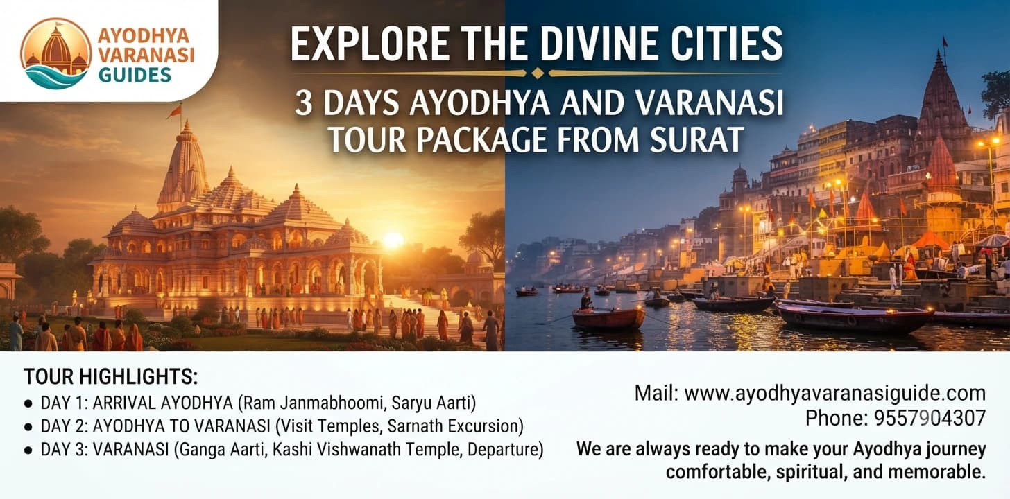 3 Days Ayodhya Varanasi Tour Package from Surat